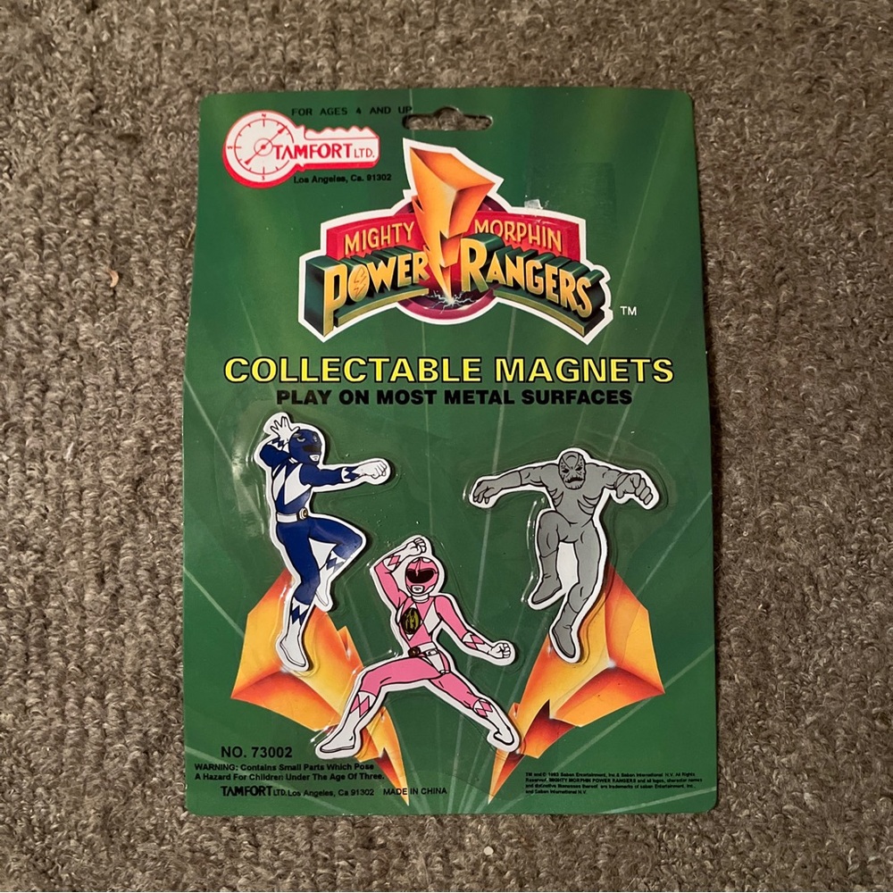 Vintage 1989 Mighty Morphin Power Rangers COLLECTABLE MAGNET SET New in Package